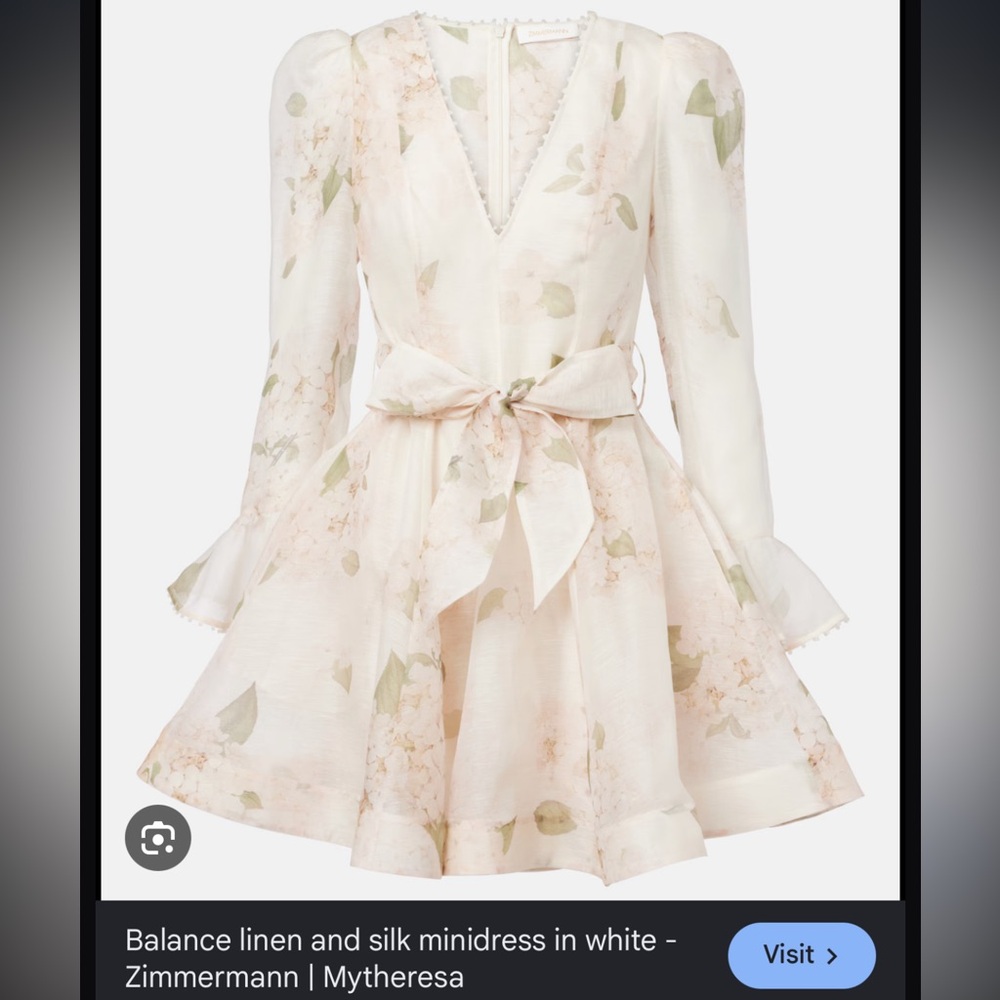 Zimmermann Balance Long Sleeve Mini Dress - AU3/US10- NWT - Picture 5 of 10